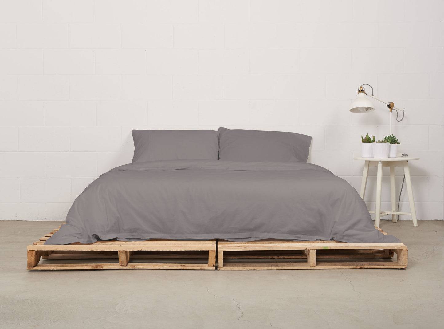 duvet cover | storm grey | pallet bed | bedface