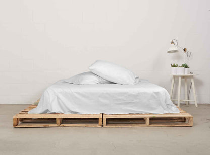 sheet set | starlight white | pallet bed | bedface